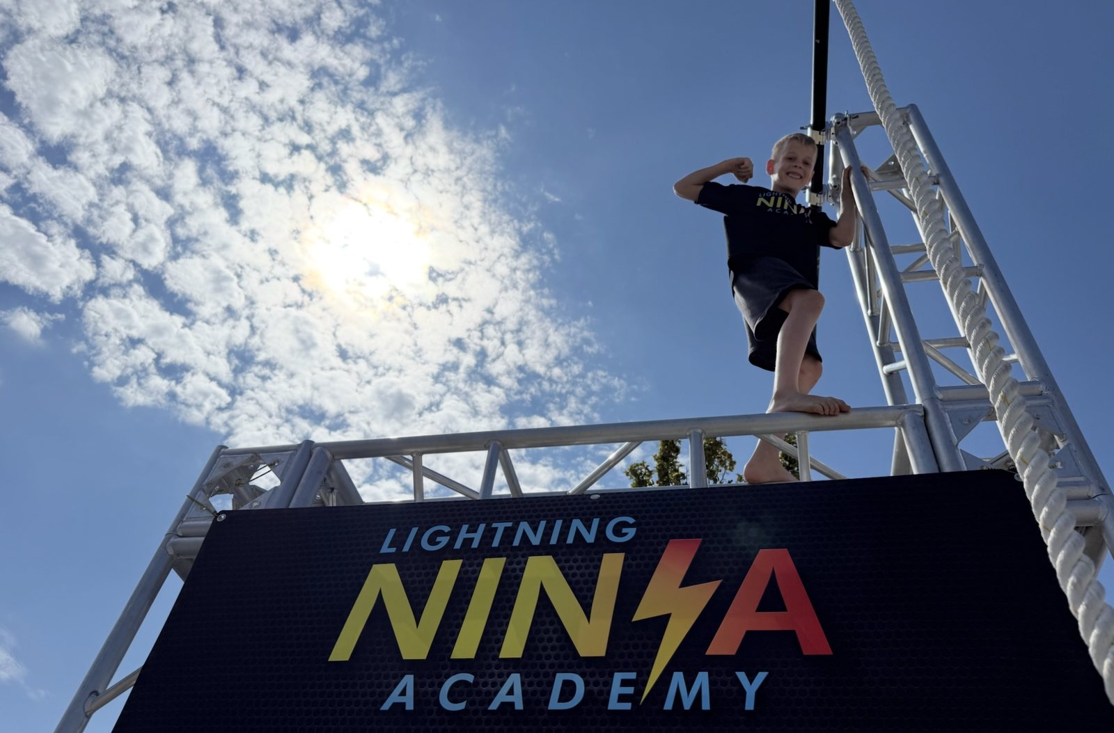 Wide view of the Lightning Ninja Academy training floor